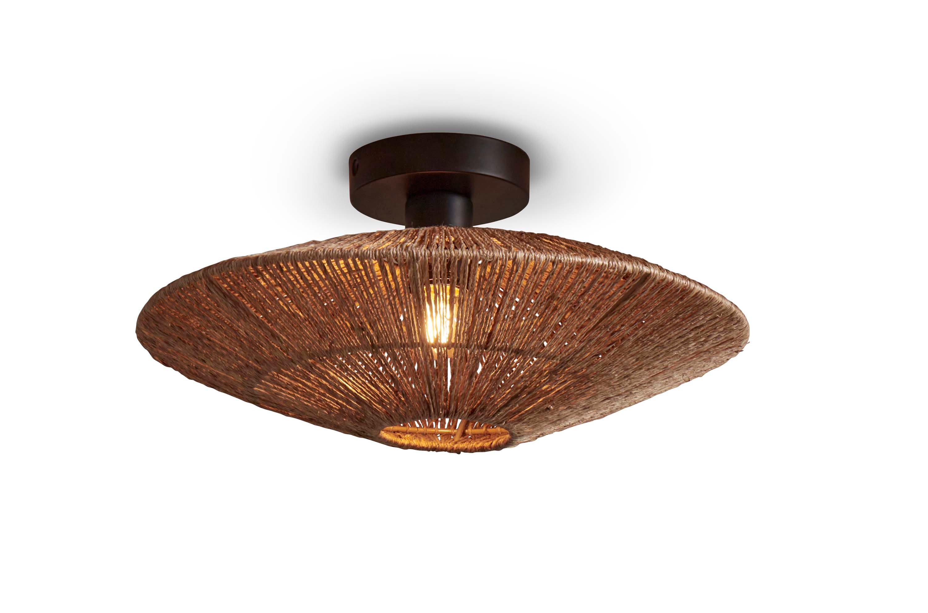 Good&Mojo Ceiling Lamp Iguazu jute/flat S dia.40xh.12cm. natural